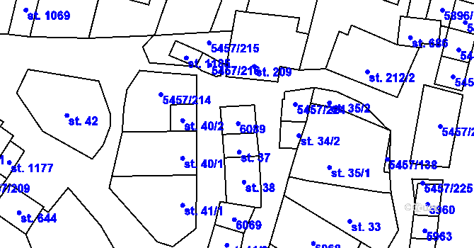 Parcela st. 36 v KÚ Polešovice, Katastrální mapa