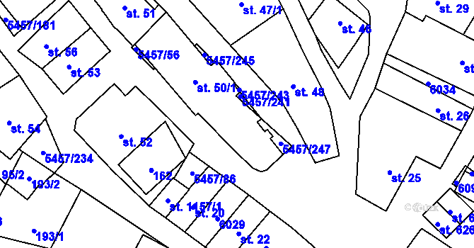 Parcela st. 49 v KÚ Polešovice, Katastrální mapa