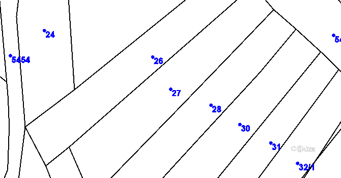 Parcela st. 27 v KÚ Polešovice, Katastrální mapa