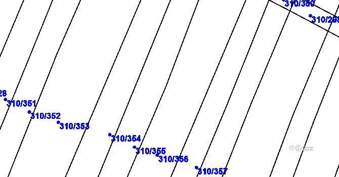 Parcela st. 310/32 v KÚ Polešovice, Katastrální mapa