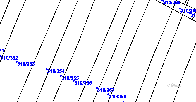 Parcela st. 310/34 v KÚ Polešovice, Katastrální mapa