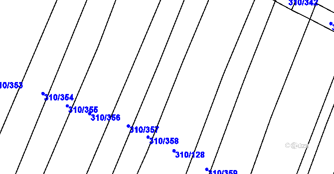 Parcela st. 310/36 v KÚ Polešovice, Katastrální mapa
