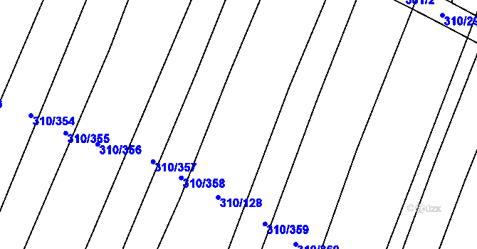 Parcela st. 310/37 v KÚ Polešovice, Katastrální mapa