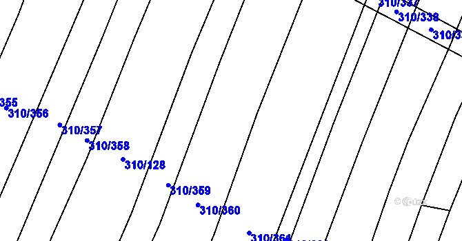 Parcela st. 310/41 v KÚ Polešovice, Katastrální mapa