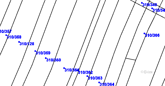 Parcela st. 310/44 v KÚ Polešovice, Katastrální mapa