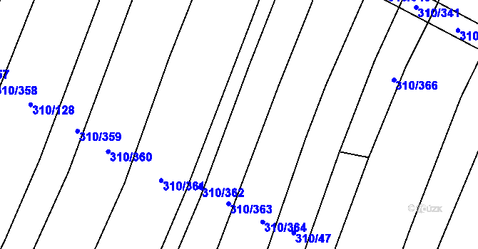 Parcela st. 310/45 v KÚ Polešovice, Katastrální mapa