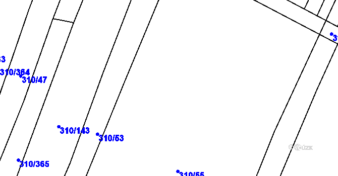 Parcela st. 310/56 v KÚ Polešovice, Katastrální mapa