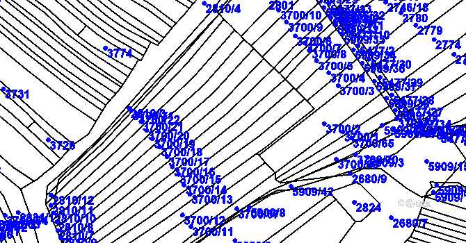 Parcela st. 2783/1 v KÚ Polešovice, Katastrální mapa