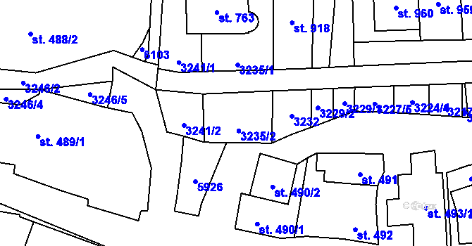 Parcela st. 3235 v KÚ Polešovice, Katastrální mapa