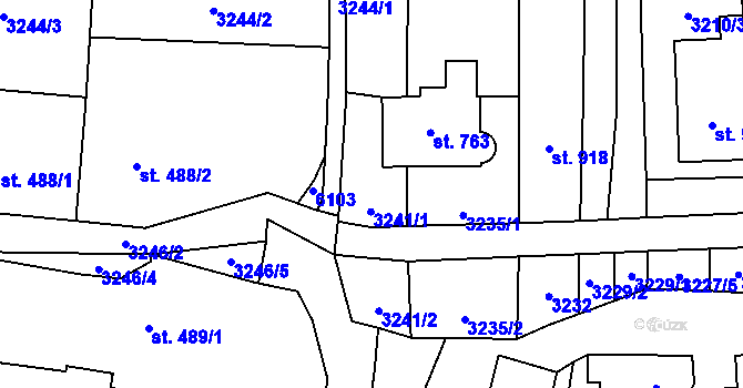 Parcela st. 3241 v KÚ Polešovice, Katastrální mapa