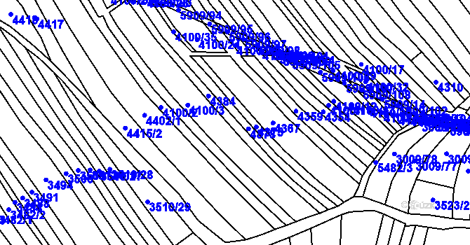 Parcela st. 4396 v KÚ Polešovice, Katastrální mapa