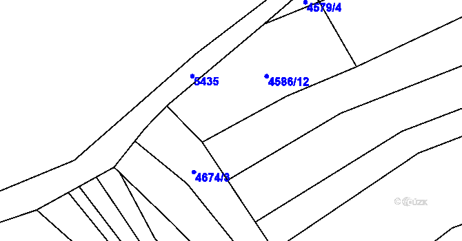 Parcela st. 4586/54 v KÚ Polešovice, Katastrální mapa