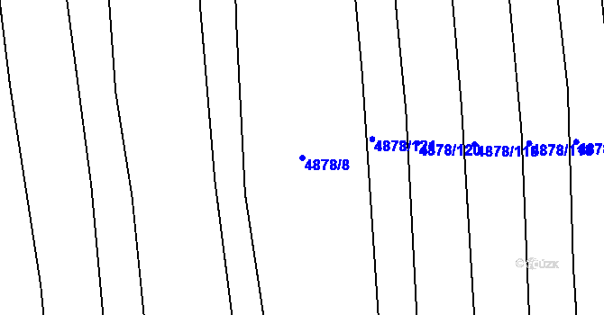 Parcela st. 4878/8 v KÚ Polešovice, Katastrální mapa