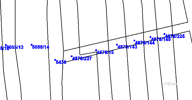 Parcela st. 4878/15 v KÚ Polešovice, Katastrální mapa