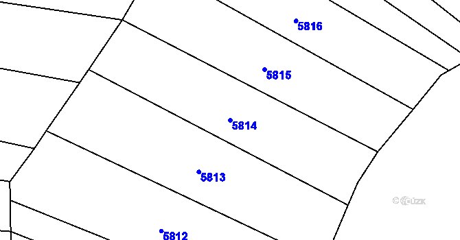 Parcela st. 5814 v KÚ Polešovice, Katastrální mapa