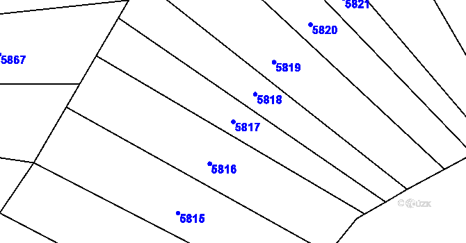 Parcela st. 5817 v KÚ Polešovice, Katastrální mapa