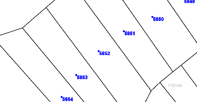 Parcela st. 5852 v KÚ Polešovice, Katastrální mapa