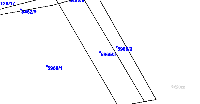 Parcela st. 5966/3 v KÚ Polešovice, Katastrální mapa
