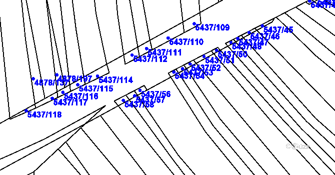 Parcela st. 5437/55 v KÚ Polešovice, Katastrální mapa