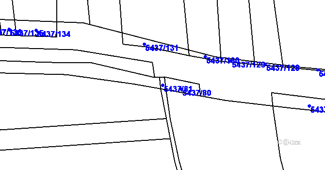 Parcela st. 5437/81 v KÚ Polešovice, Katastrální mapa