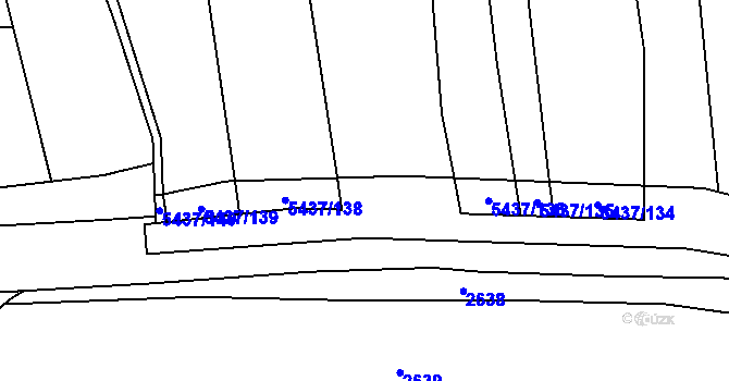 Parcela st. 5437/137 v KÚ Polešovice, Katastrální mapa
