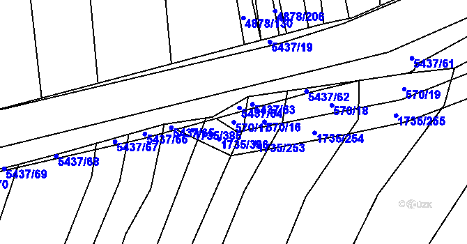 Parcela st. 570/17 v KÚ Polešovice, Katastrální mapa