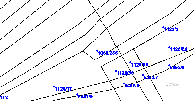 Parcela st. 1050/255 v KÚ Polešovice, Katastrální mapa