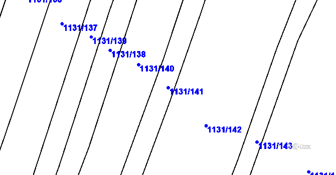 Parcela st. 1131/141 v KÚ Polešovice, Katastrální mapa