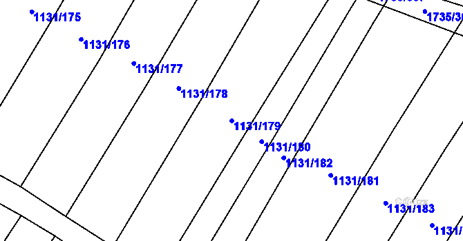 Parcela st. 1131/179 v KÚ Polešovice, Katastrální mapa