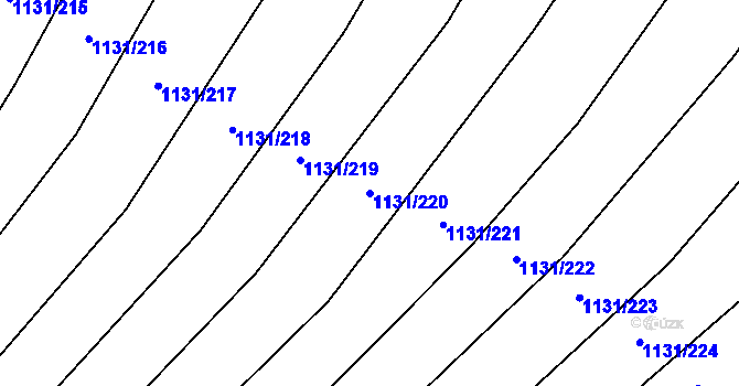 Parcela st. 1131/220 v KÚ Polešovice, Katastrální mapa