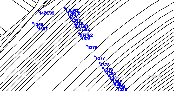 Parcela st. 1376 v KÚ Polešovice, Katastrální mapa