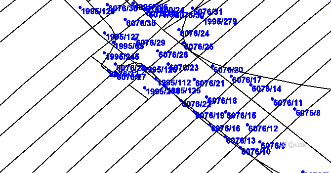 Parcela st. 1995/125 v KÚ Polešovice, Katastrální mapa