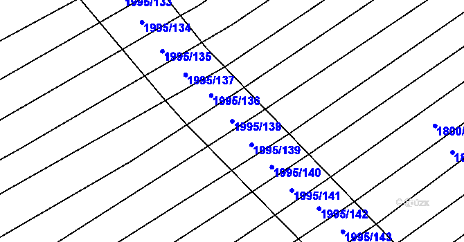 Parcela st. 1995/138 v KÚ Polešovice, Katastrální mapa