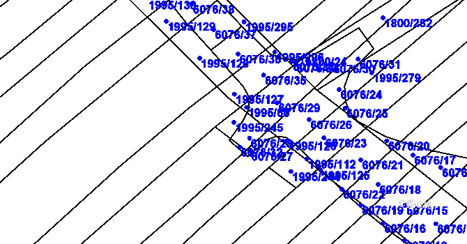 Parcela st. 1995/245 v KÚ Polešovice, Katastrální mapa