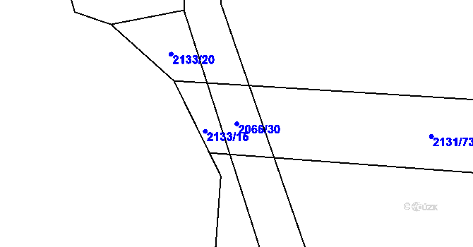 Parcela st. 2066/30 v KÚ Polešovice, Katastrální mapa
