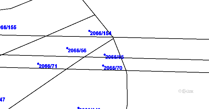 Parcela st. 2066/55 v KÚ Polešovice, Katastrální mapa