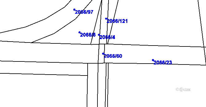 Parcela st. 2066/60 v KÚ Polešovice, Katastrální mapa