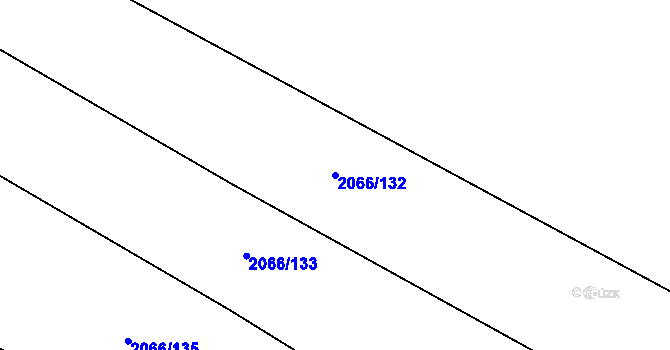 Parcela st. 2066/132 v KÚ Polešovice, Katastrální mapa