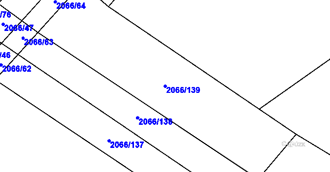 Parcela st. 2066/139 v KÚ Polešovice, Katastrální mapa