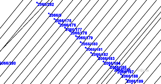 Parcela st. 2066/180 v KÚ Polešovice, Katastrální mapa