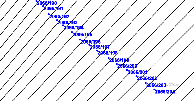 Parcela st. 2066/198 v KÚ Polešovice, Katastrální mapa