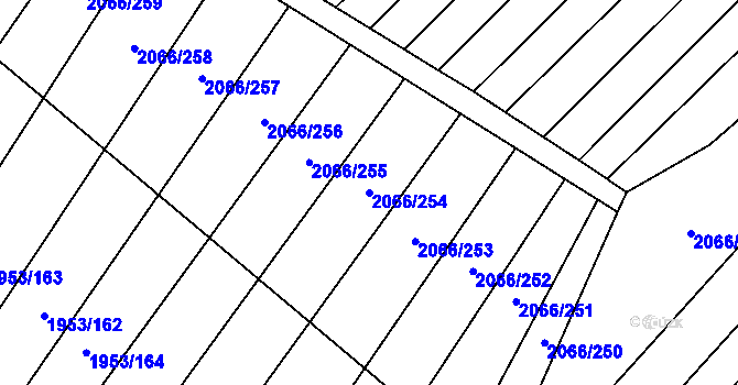 Parcela st. 2066/254 v KÚ Polešovice, Katastrální mapa