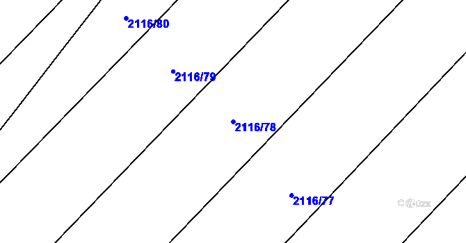 Parcela st. 2116/78 v KÚ Polešovice, Katastrální mapa