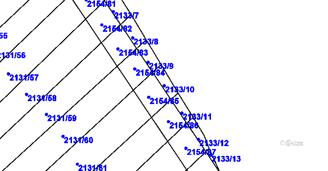 Parcela st. 2133/10 v KÚ Polešovice, Katastrální mapa