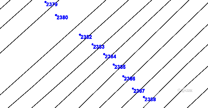 Parcela st. 2384 v KÚ Polešovice, Katastrální mapa