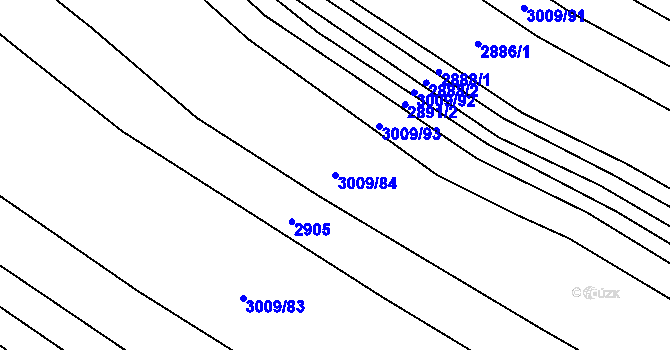 Parcela st. 3009/84 v KÚ Polešovice, Katastrální mapa