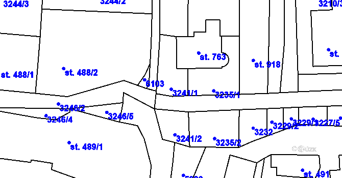 Parcela st. 3241/1 v KÚ Polešovice, Katastrální mapa