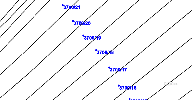 Parcela st. 3700/18 v KÚ Polešovice, Katastrální mapa