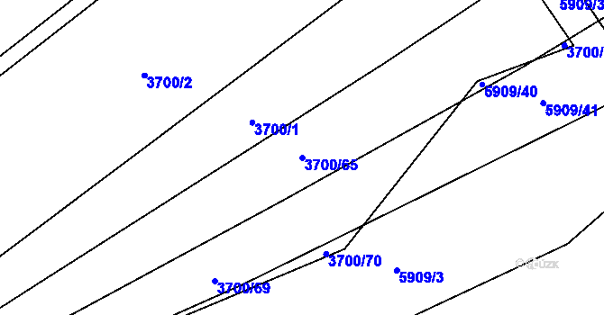 Parcela st. 3700/65 v KÚ Polešovice, Katastrální mapa