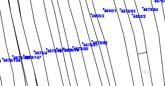 Parcela st. 4878/81 v KÚ Polešovice, Katastrální mapa